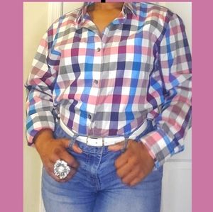 Medium Express Multi ColorButton Down Shirt